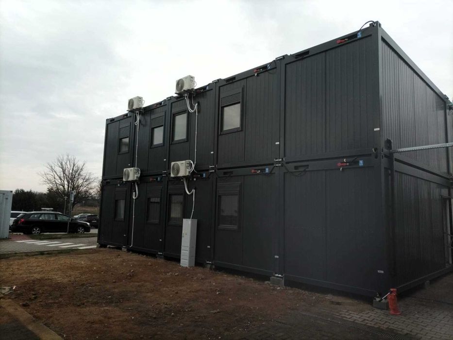 pawilon biurowy z kontenerów, pawilon, pawilony z kontenerów