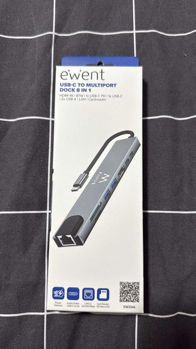 Ewent USB-C To Multiport Dock 8 in 1 (FECHADO)