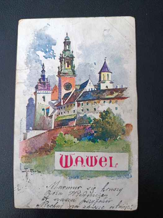 Pocztówka z 1909 r. - Wawel