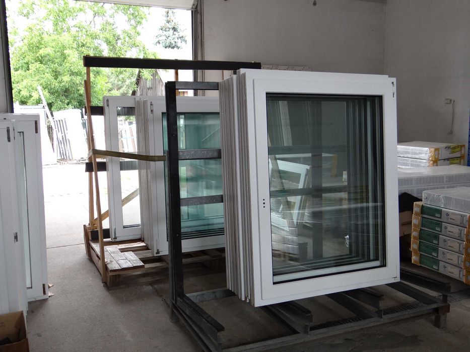 113x141 okno jednoskrzydłowe PCV używane - TANIE OKNA SZADEK