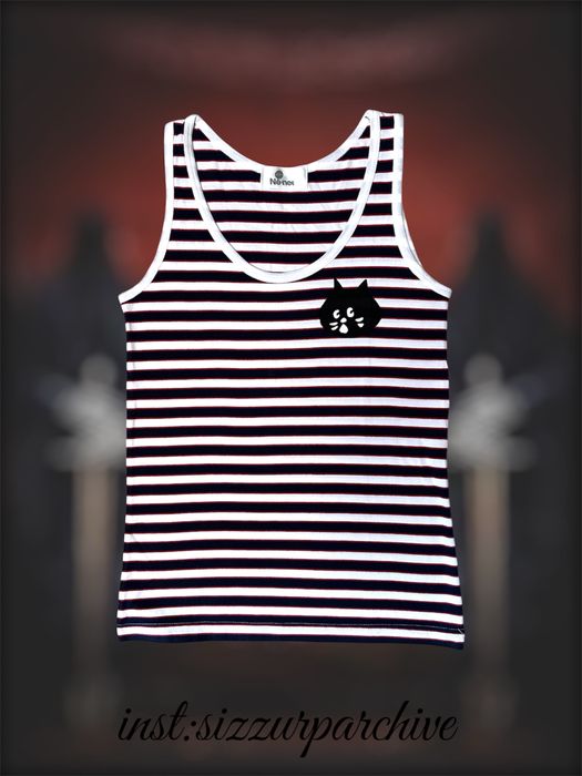 Né-net "Nyao Cat" Border Tank Top