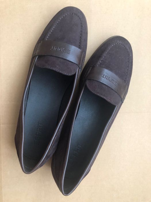 ESPRIT nowe mokasyny buty zamszowe r.41