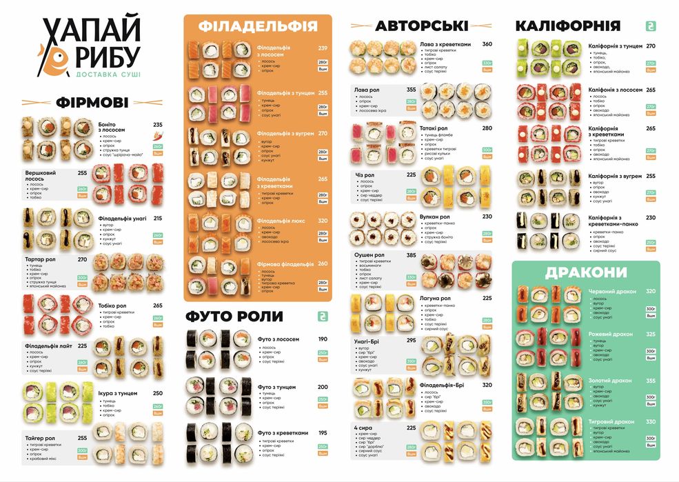 ХАПАЙ РИБУ-прибуткова франшиза доставки суші з окупність до 12 місяців