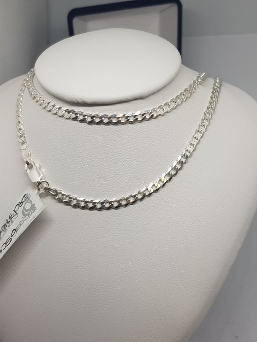 Srebrny łańcuszek splot pancerka srebro 925 długość 65cm