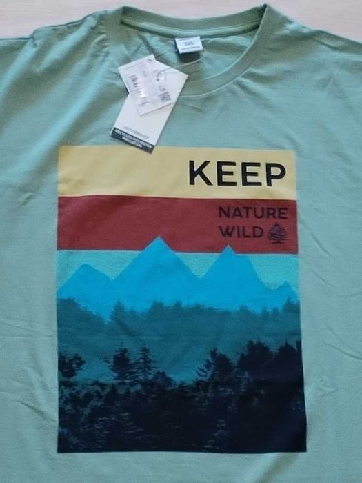 T-shirt Springfield com estampa montanha tamanho XXXL