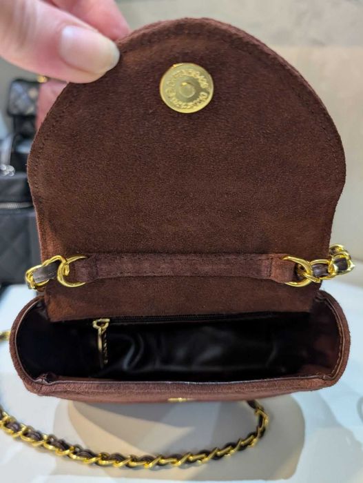 Сумочка Chanel високоякісна замша зверху та натуральна шкіра в середин