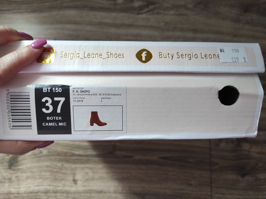 Botki zamszowe Camel Sergio Leone r.37