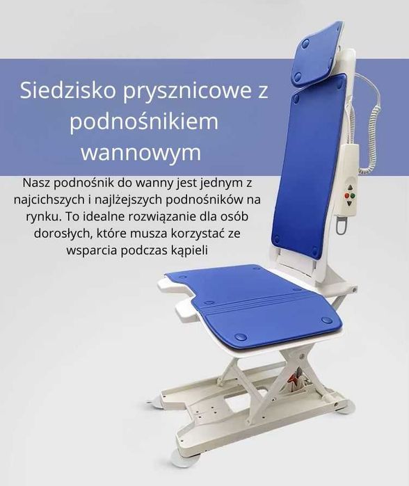 Podnośnik Wannowy z zagłówkiem i dyskiem obrotowym Udźwig 130 kg