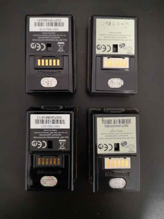 4 baterias originais Xbox 360