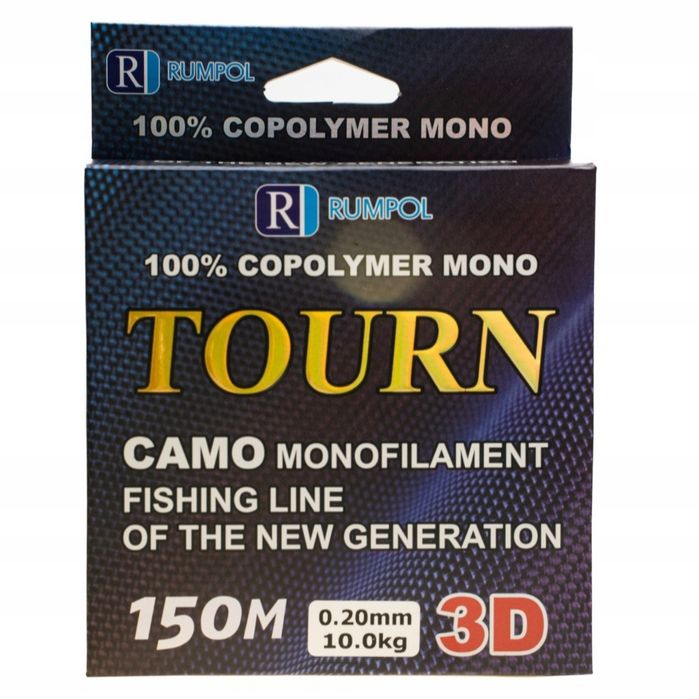 Żyłka wędkarska TOURN 3D 0,16mm 8kg 150m żyłka 3D