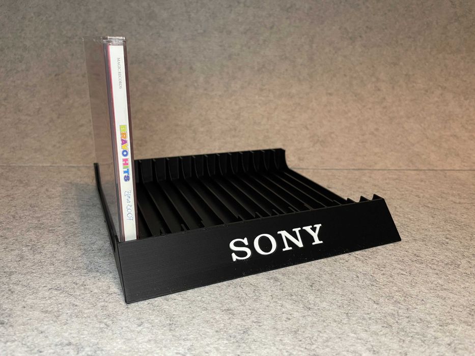 Zestaw stojakow na plyty CD i kasety magnetofonowe Sony