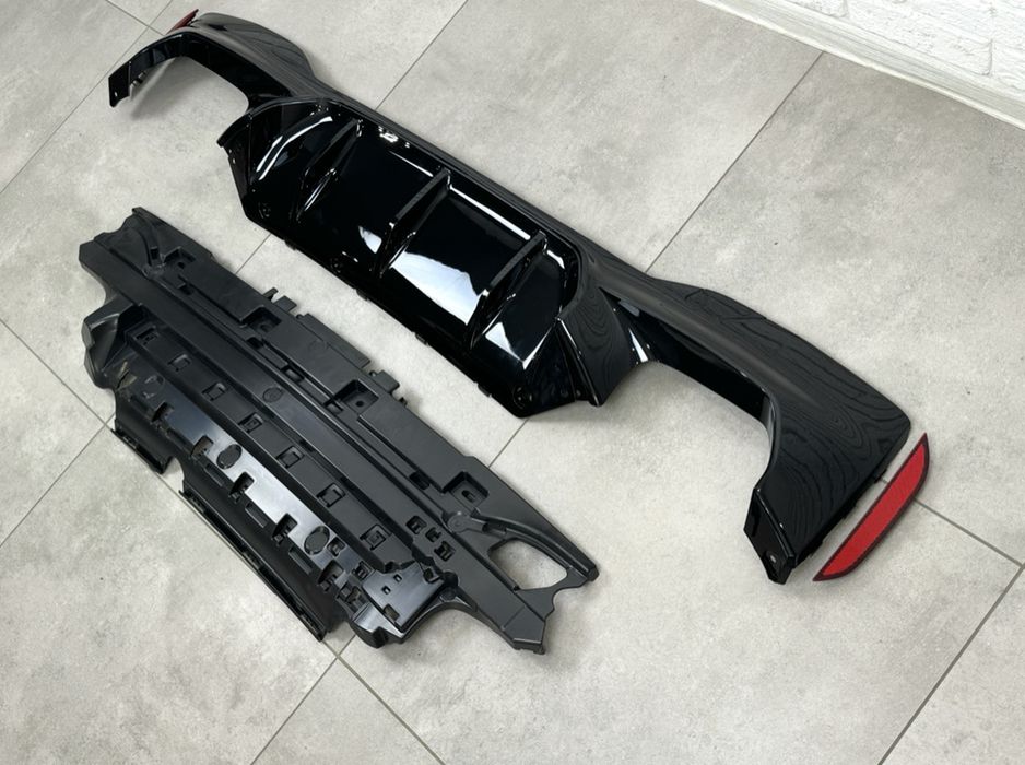 Диффузор накладка на бампер BMW 5 G30 на м пакет бмв г M5 черный