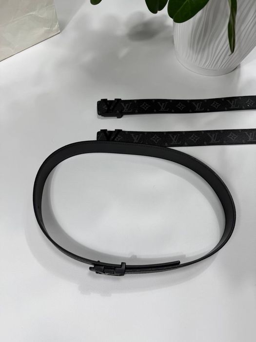 Ремінь Louis Vuitton чорний Чоловічий пояс Лв монограмний