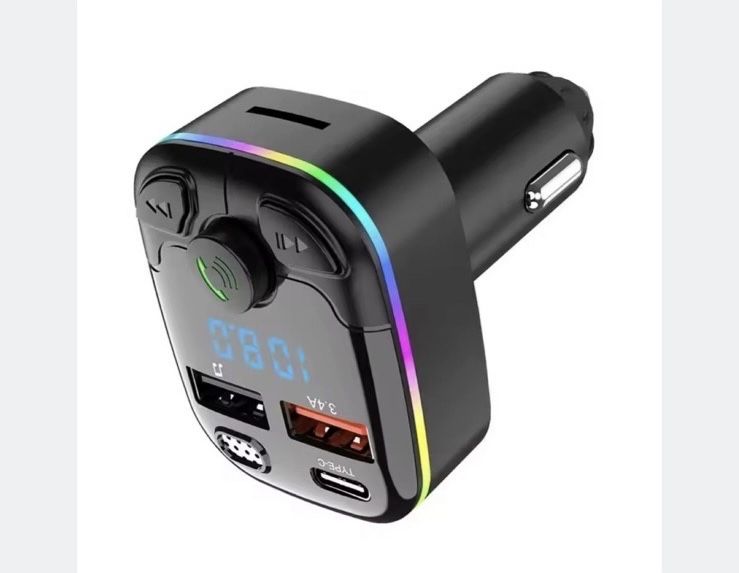3 usb зарядний пристрій FM-передавач Bluetooth 5.0 в прикурюва
