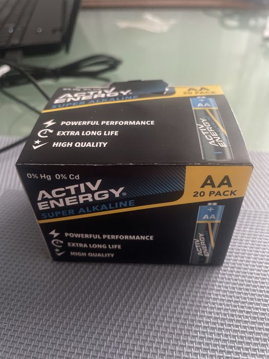 Pilhas alcalinas AA 20 unidades