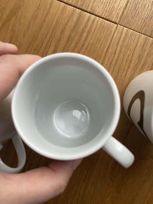 3 kubki ceramiczne Galzone literki A i K i serce