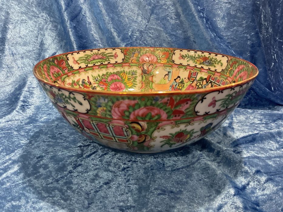 Chinese Bowl  canton famaly rose 25x10cm alt,