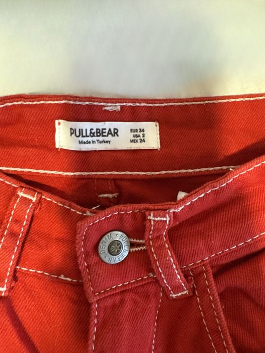 Conjunto 4 calças coloridas pull&bear lilás,laranja,vermelho, castanho