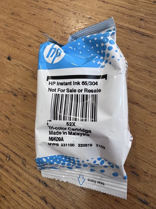 Tinteiro HP 304 / 65 Tricolor Original (Novo/Selado)
