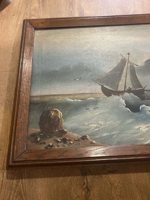 Bardzo stary obraz XIX wiek. Płótno