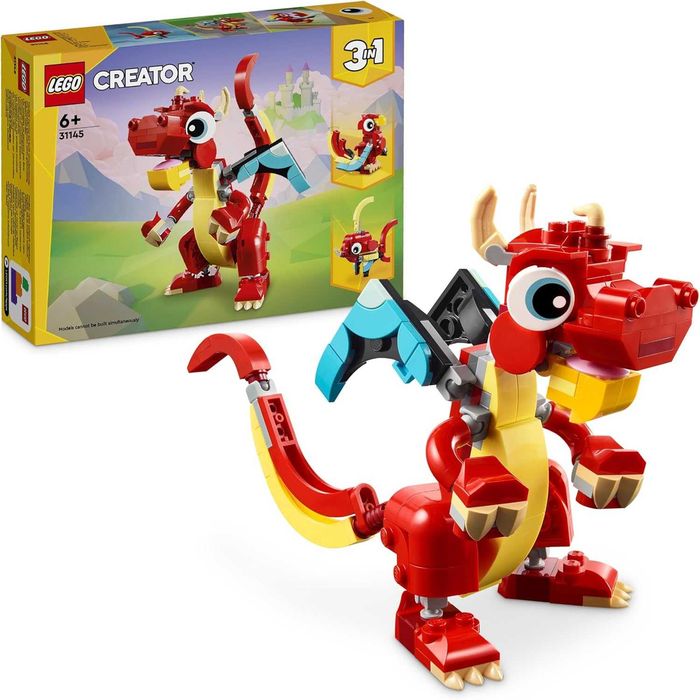 LEGO Creator 3w1 Czerwony smok, ryba, fenix, nowe
