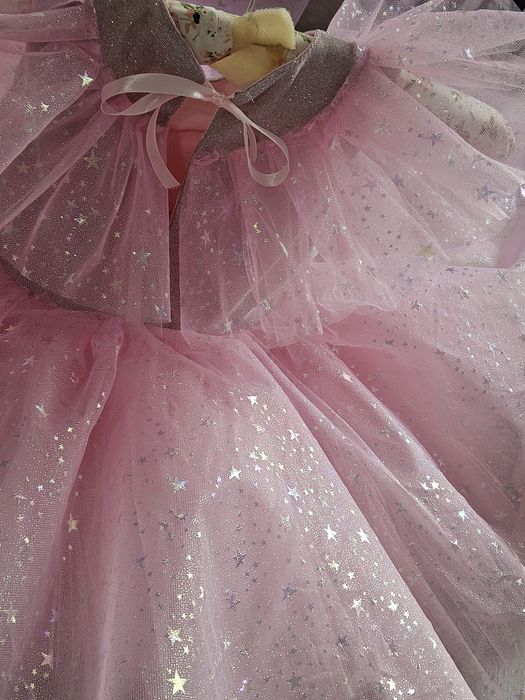 Сукня святкова рожева на 5 років блистить пишна фатінова