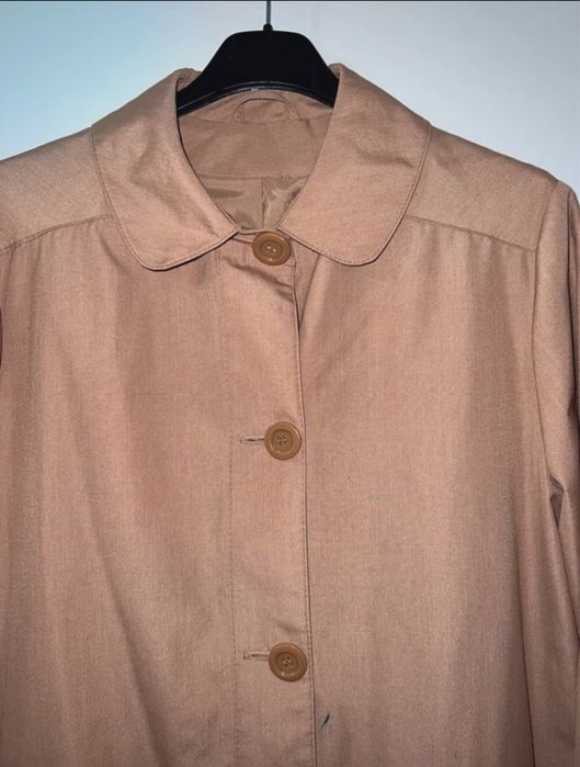 Trencz braziwy bawelna retro vintage S