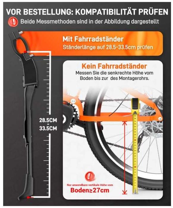 Regulowana stopka rowerowa do rowerów 24-28" HENMI