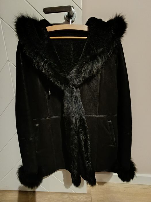 Kożuch naturalny z lisem