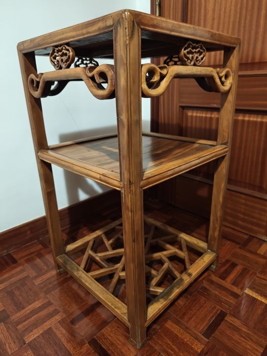 Conjunto de Mobiliário Secular Chinês de Luxo- Lavatório+mesa de Apoio