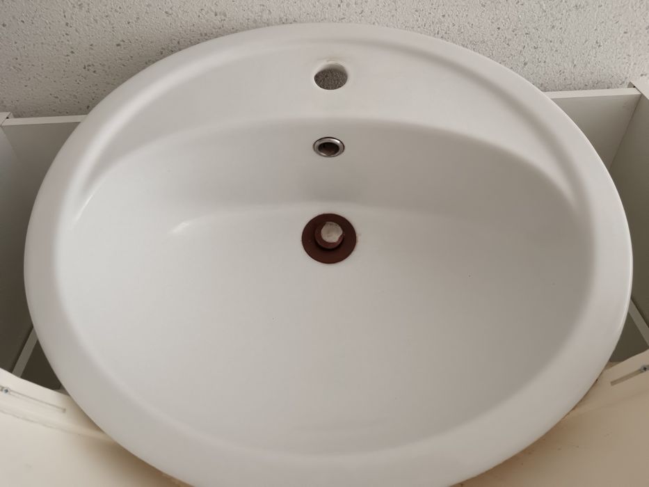 Lavatório de WC + pedra de mármore - oferta da torneira