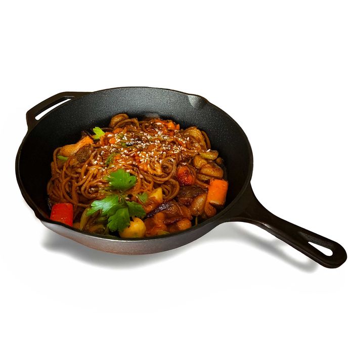 żeliwna patelnia 30,5cm grill gaz ognisko indukcja uchwyt żeliwny