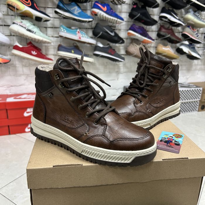 Чоловічі зимові черевики Rieker шкіряні коричневі 42 р оригінал нові