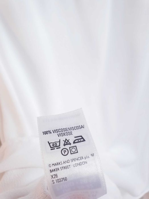 Biała koszula z wiskozy M&S St Michael vintage 50 52
