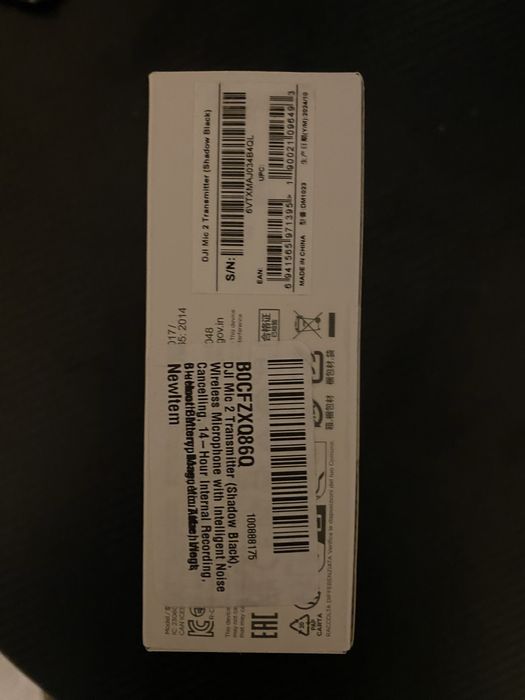 Передавач DJI Mic 2 Transmitter - Shadow Black, Whit