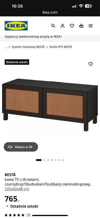 Szafka rtv Besta Ikea