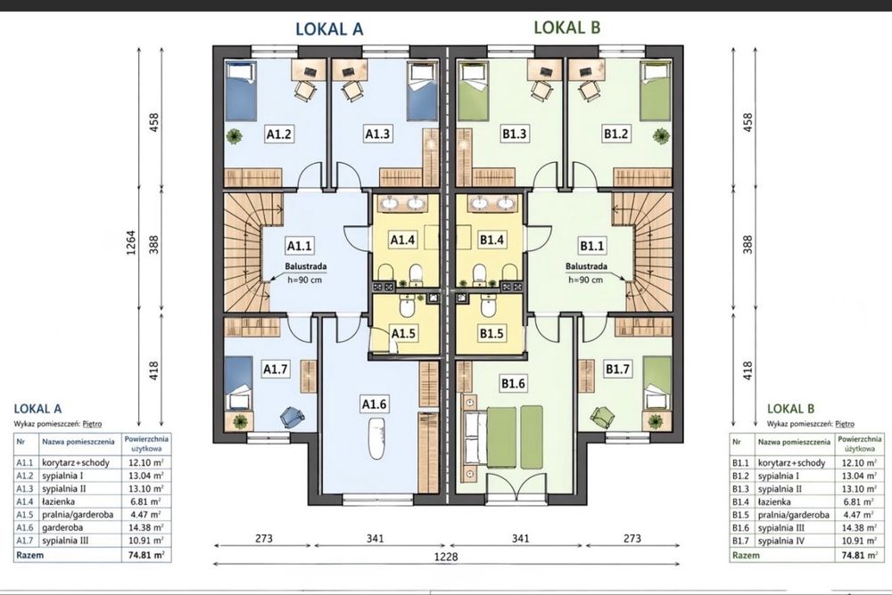 Bydgoszcz 144 m² ul. Barwna 10 Jary, Blonie, 5 pokoji, 2 łazienki - Mehr