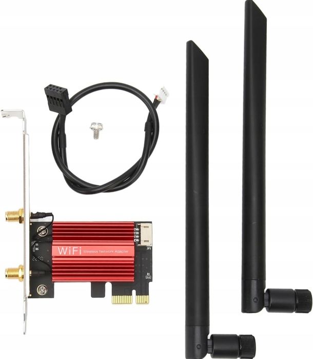 Karta Sieciowa WiFi 5  BlueTooth 4.0 PCIe Radiator Układu Nowe