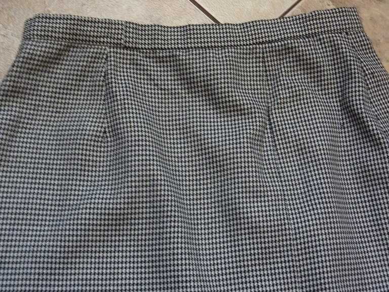 Prosta Mini Spódnica w Kratkę pepitka S/ 36 sexi