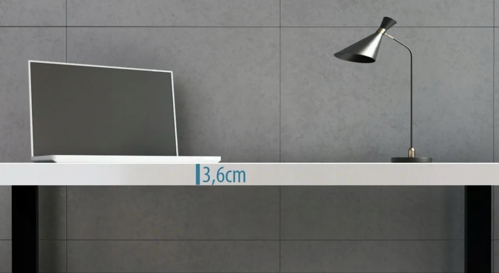 Biurko loftowe 120 cm biały mat metalowe czarne nogi
