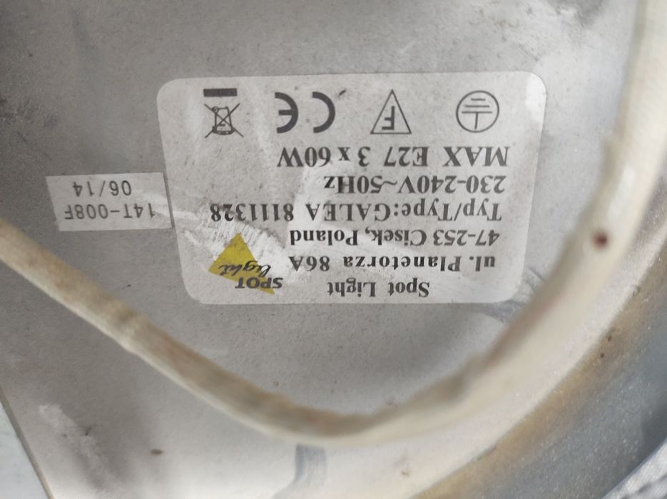 Lampa wisząca srebrna