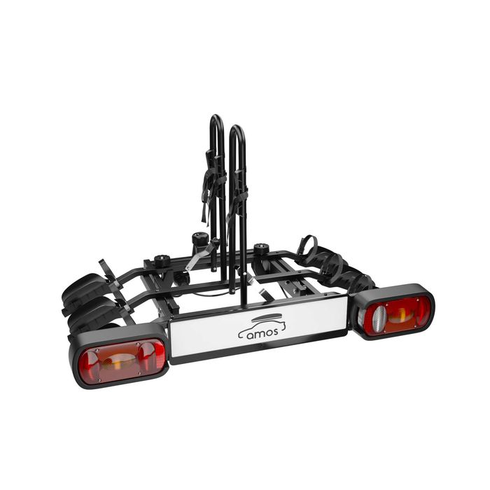 Bagażnik rowerowy platforma na hak Amos Tytan 3 Black uchylany na 3 rowery 75KG 13PIN