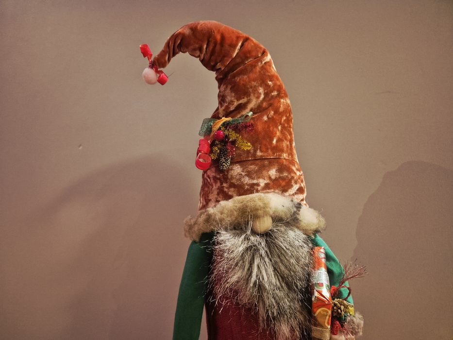 Nowy Duży Krasnal świąteczny skrzat na święta  zimowy krasnolud elf