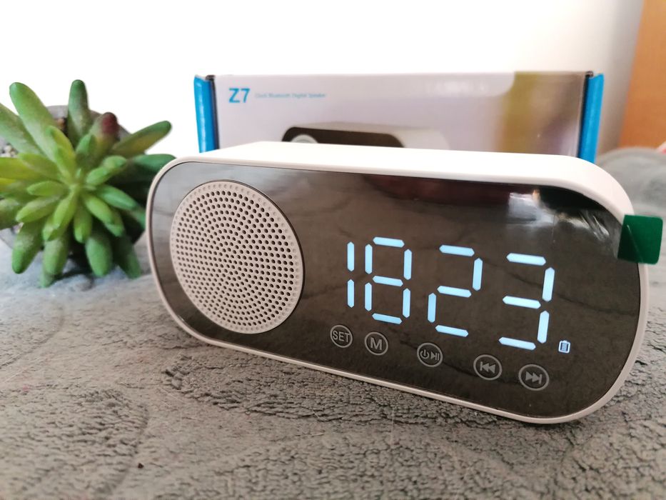 Relógio Despertador com Coluna Bluetooth (NOVO)
