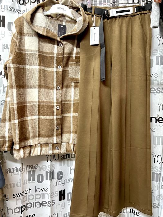 Рубашка куртка в клетку тёплая, толстая. Италия. ОВЕРСАЙЗ