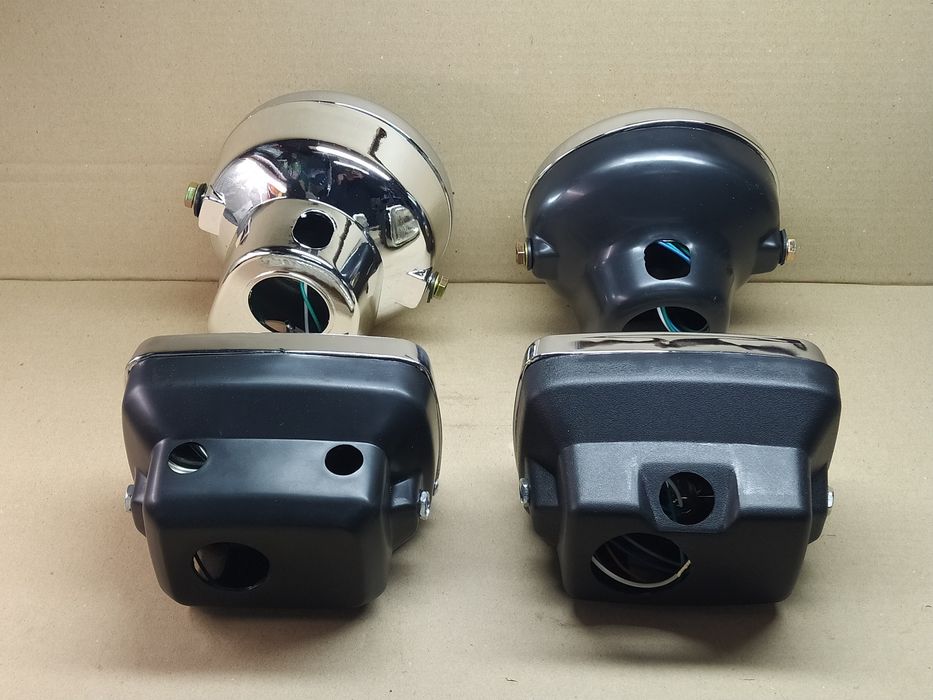 Фара передя мопеда Альфа Дельта кругла, квадратна