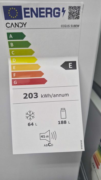 Lodówka Candy CCG1S 518EW 180cm