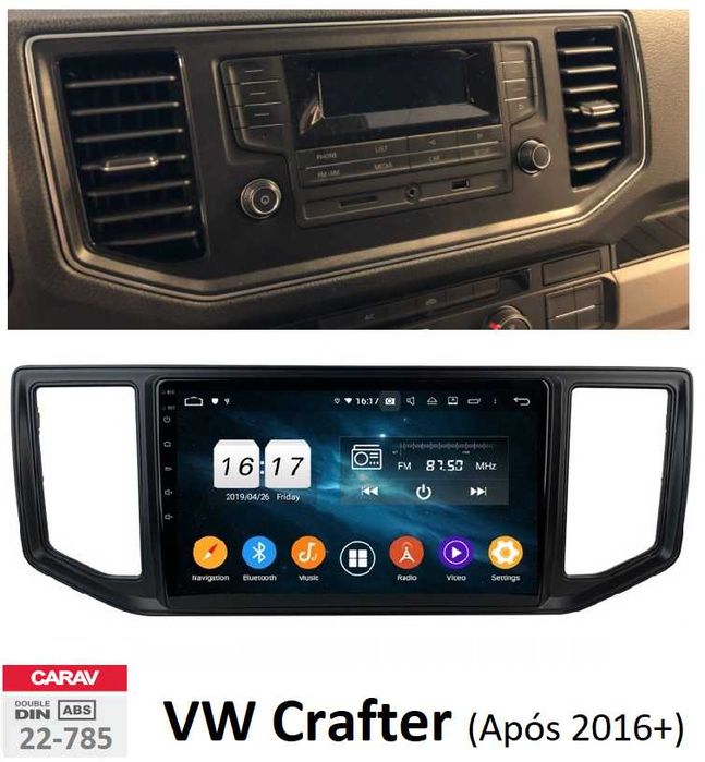 Rádio 2DIN • Volkswagen VW Crafter (2006 até 2020) • Android GPS