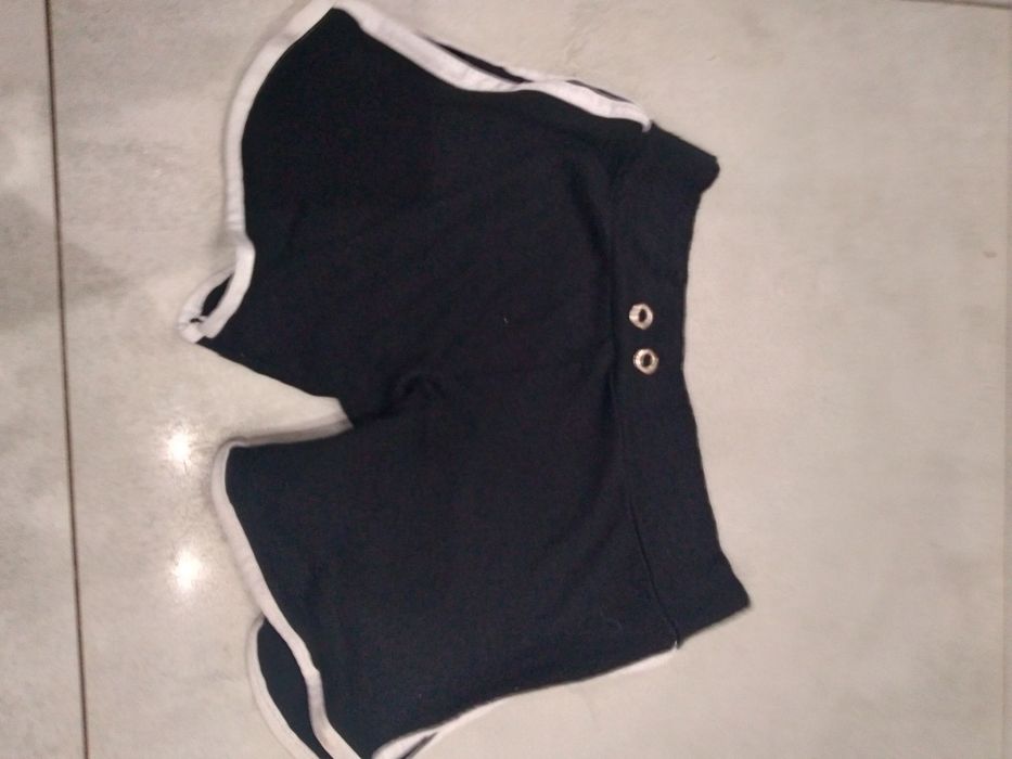 Świetne spodenki prążek rozm S/XL Pas 70/110cm