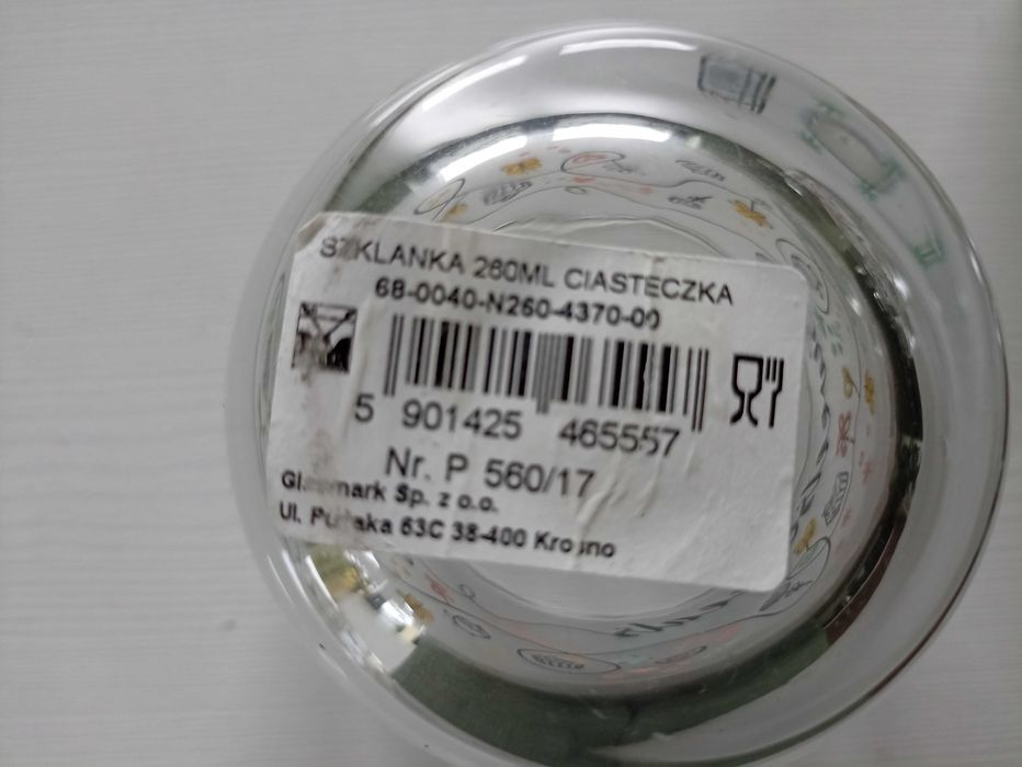 Szklanki ozdobne "ciasteczka" 260 ml  3 sztuki